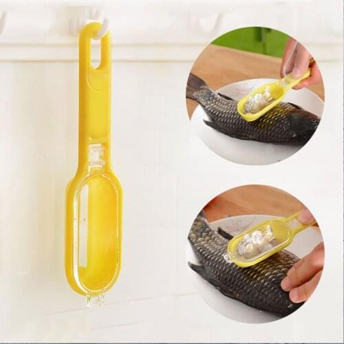 Covered Fish Scale Planer Household Grater To Quickly Clean Fish Scale Steel Plastic Scraper Kitchen Tools