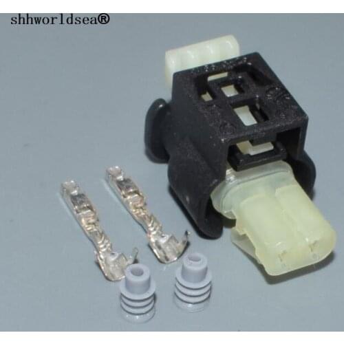 Shhworldsea 2pin 1.2mm for Audi auto electric housing plug plastic waterproof wiring cable connector 805-120-522