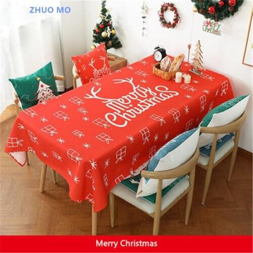 New Year Christmas Tablecloth Luxury waterproof Kitchen Dining Table Decorations for home Party Table Covers Christmas Ornaments