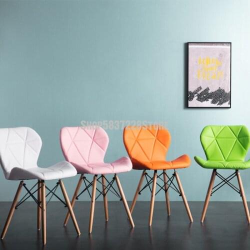 Solid Wood Butterfly Chair Nordic Modern Simple Lazy Dining Chair Back Stool Net Red Makeup Chair