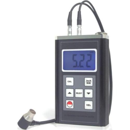 Ultrasonic Thickness Gauge TM-8818 Aluminum Steel Cast Iron PVC Red Copper Quartz Glass Thickness Tester 0.9~400 mm(45 # steel)