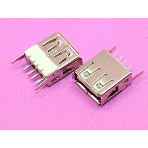 YuXi Brands NEW 180 degree DIP female Socket USB Jack 2.0 DIY Laptop Notebook Computer