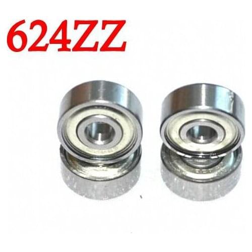 10PCS/LOT 624 624Z 624ZZ ball-bearing 4*13*5 mm chrome
