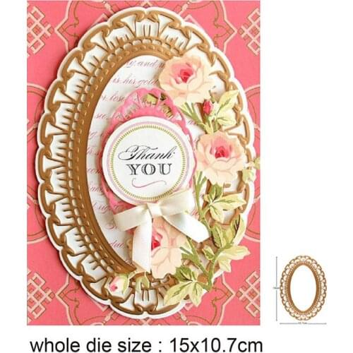 150*107mm Oval Frame background Metal Cutting Dies Scrapbooking Stencils DIY Dies Cutter Handmade Craft