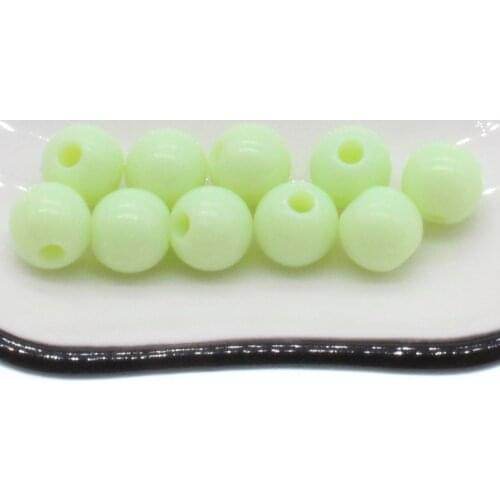 200Pcs 6mm Light green Acrylic Round Ball Spacer Beads For Jewelry Making DIY Jewelry Accessories