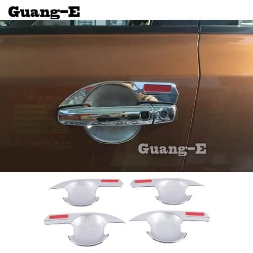 For Suzuki Vitara 2016 2017 2018 2019 Car Body Cover Detector Trims ABS Chrome External Door Bowl Stick Lamp Frame Armrest 4pcs