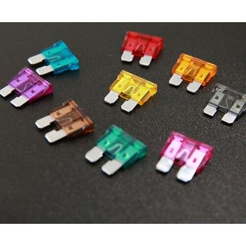 50pcs Medium Standard Blade Fuse Insert ZINC Pins 1A 2A 3A 5A 7.5A 10A 15A 20A 30A 40A 50A Refitted For Auto Car Truck