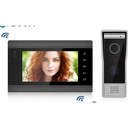 BCOM hot sell draadloze deurbel waterproof 7 inch metal housing Video Door Bell intercom for villa