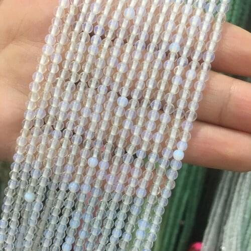 Natural Stone Opal Small Beads 3mm Loose Beads for Jewelry Making Necklace DIY Bracelet