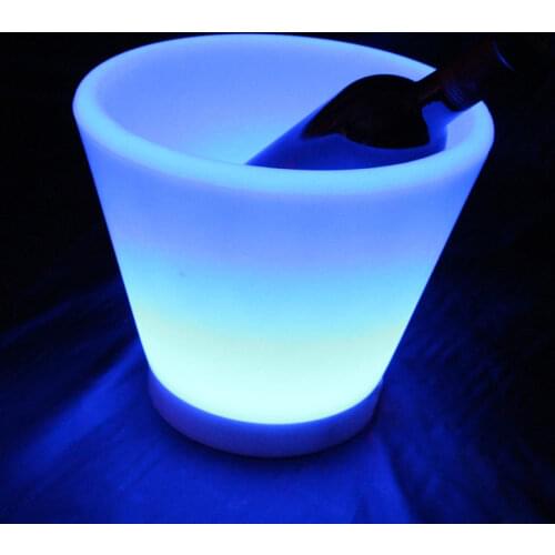 D29cm 5L Volume led ice bucket color changing bars nightclubs LED light up ice bucket Champagne beer bucket free shipping 30pcs