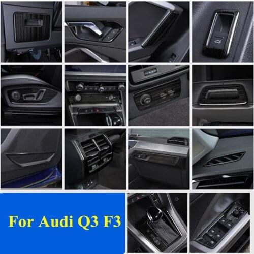 World Datong Accessories For Audi Q3 2019 2020 Drawing Black Interior Stainless steel Decoration Cover Trim