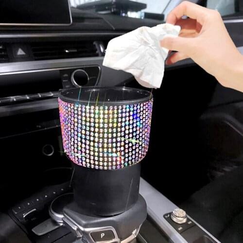 Crystal Bling Interior Cup Holder In The Car Water Cup Bottle Drinks Holder Diamond Women Auto Car Accessories