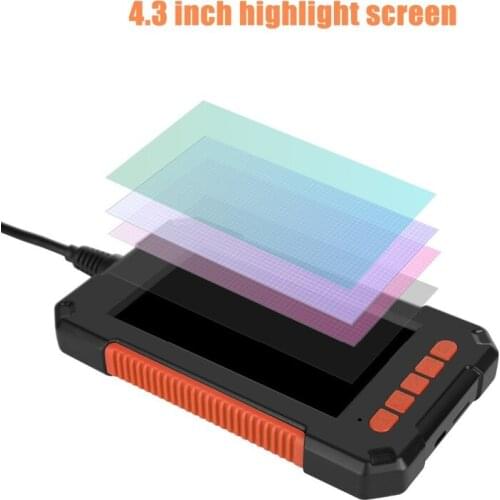 1080P P40 Handhold Screen Endoscope Snake Camera 8mm Semi-Rigid Cable 8mm 2.0mp HD 4.3inch Display Monitor With 2600 mAH Battery