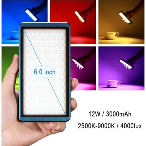 FalconEyes F7 12W RGB LED Light 2500K-9000K Portable Mini Pocket On Camera Light Magnetic Fill Light For Video vlog Photography
