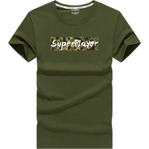 Camouflage Letters Printed Men T Shirt Summer O-Neck Slim Fit Short Sleeve T-Shirt Men Cotton tshirt Casual Tops Tee Shirt Homme