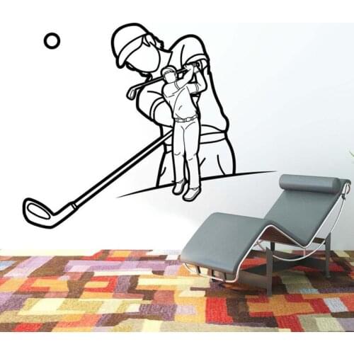Golf Wall decal Golfer decal Hole Hockey stick Wall Sticker Vinyl Decal Removable Home Bedroom Decoration Accessories B185
