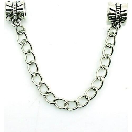 JINGLANG Fashion Infinity Chain Retro Metal Big Hole Clasp Europe Brand DIY Bracelets Jewelry Accessories