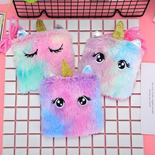 Colorful Unicorn Coin Bag Kawaii Plush Toys Stuffed Toy Christmas Birthday Student Gift For Children