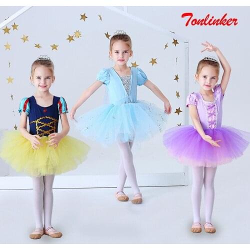 Girls Summer Ballet Dance Clothes Child Costume Princess Tutu Dress Examination Practice Clothing Girls Cotton One-piece Dress