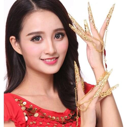 Fashion Bridal jewelry Bridal Bridesmaid Stretch Bracelet for Women Indian bracelets nail sets dance performance accessories