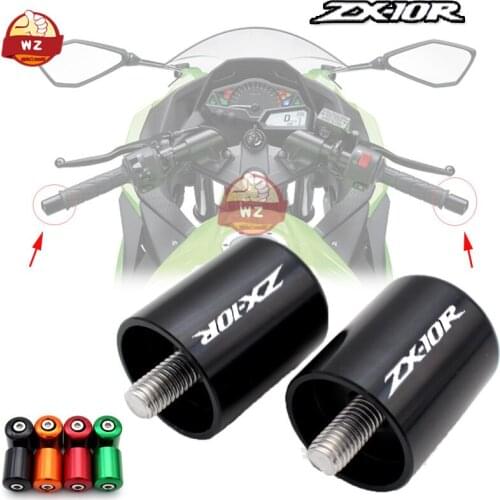 Para Kawasaki Ninja ZX-10R ZX10R ZX 10 R 2013-2017 2014 2016CNC manillar extremos de la barra tapa deslizante accesorios de la m