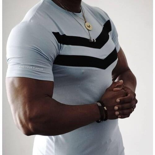Men Fitness Clothing New Brand Tight T-shirt Mens Tshirt Homme Gyms T Shirt Men Fitness Summer Tops
