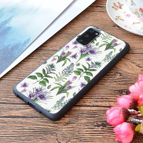 For Samsung Galaxy Watercolor Botanical Collection of Herbs And Spices Print Soft Matt Phone Case