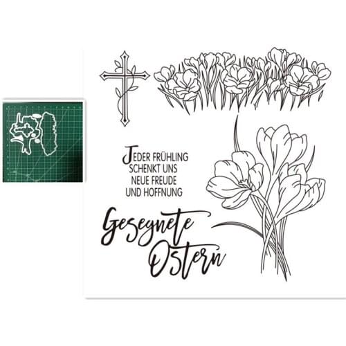 German Metal Cutting Dies Clear Cling Stamp Set For DIY Scrapbook Card Photo Album Decoration Embossing Handmade Craft Knife