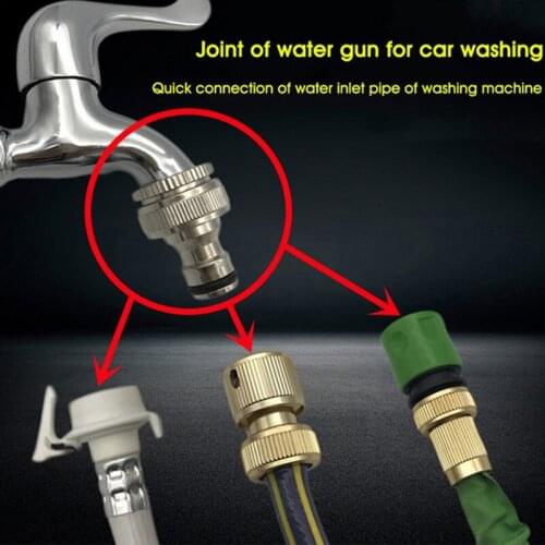 Outside Tap Connector Brass 3/4” & 1/2” Brass Adaptor Threaded Reducer Hose Pipe 1pcs