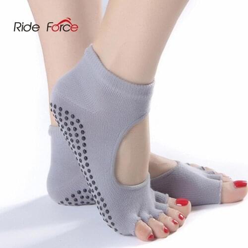 1 Pair Women Sports Yoga Socks Anti Slip for Lady Gym Fitness Pilates Sock Professional Sock Slippers Dance Protector