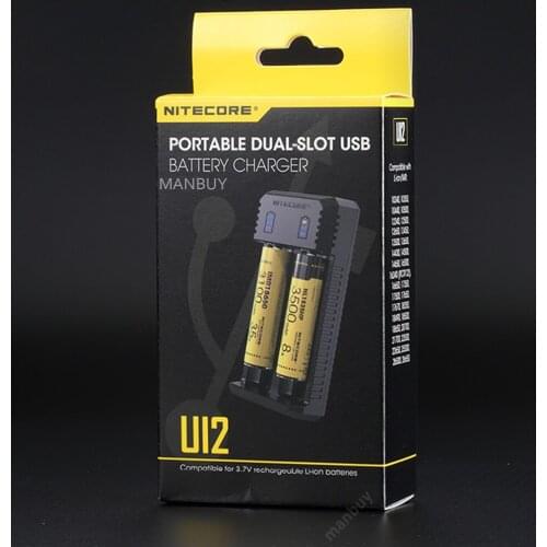 2021 New NITECORE UI2 Portable Dual-Slot USB Charger Outdoor Charging without Li-ion Battery 21700 18650 CR123 18350 14500 26650