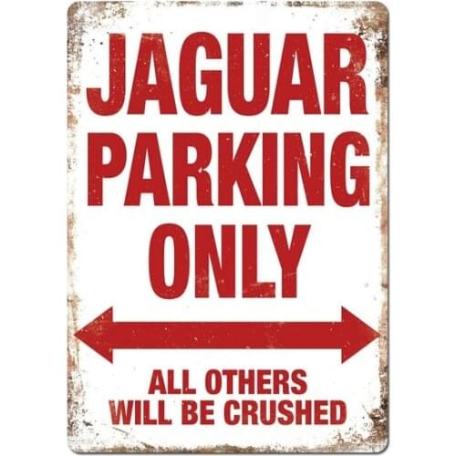 JAGUAR PARKING ONLY Tin Sign art wall decoration,vintage aluminum retro metal sign,iron painting