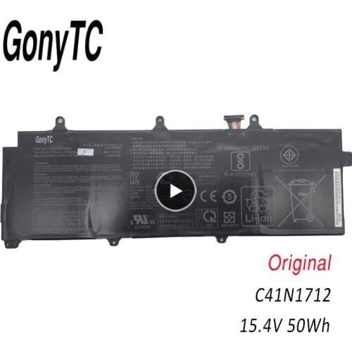 GONYTC C41N1712 15.4V 50W Genuine battery C41N1712 for ASUS Zephyrus GX501 GX501VI GX501GI GX501GM GX501GS