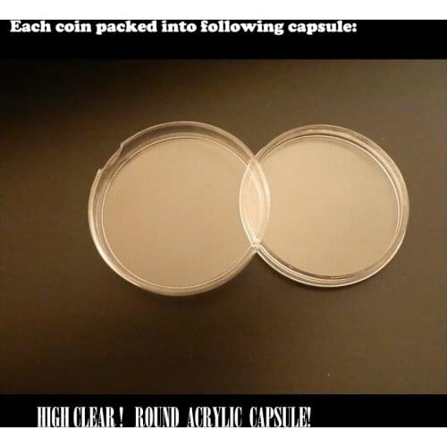 Direct fit 51mm x 6mm PLASTIC BOX fit for medal coin or badge protection Coin holder