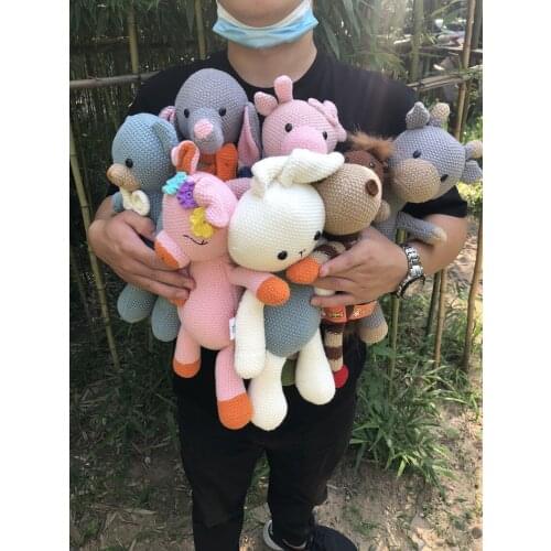 Cartoon Luxury Bunny Easter Gift Soft Toys handmade Stuffed Animal Bunny Doll Princess Handmade Soft Elephant Plush for Baby