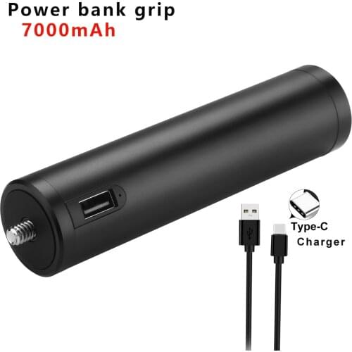 WG09 Aluminum alloy 7000mAh Battery Handle for GoPro 6 7 8 9 Smartphone Osmo Pocket action camera