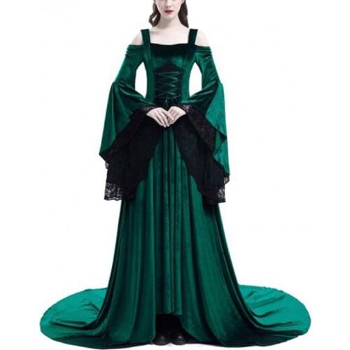 Vintage Renaissance Princess Gothic Dress Costume Medieval Gown 1970s Long Dress