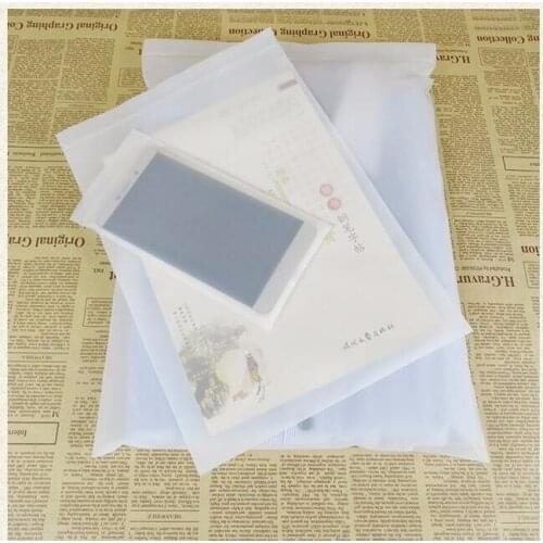 100pcs Small 7x10cm/17x25cm cloth/undearwear packaging Zip Lock plastic Frosted bag Wholesale Frosted plastic Bag for cloth