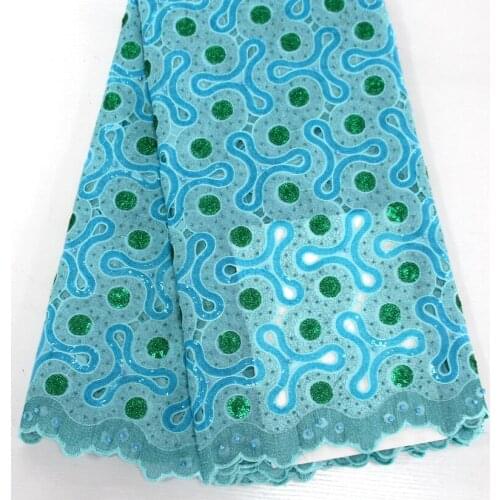 2018 High Quality Sequins+beads Lace Fabric Fashion Swiss Voile Lace In Switzerland Cotton Lace Fabric Swiss Voile Lace eads ZDD