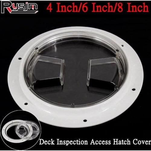 4 Inch 6 Inch ABS Access Hatch Round Inspection Hatch Cover for Marine Boat & RV Black/White/Transparent Anti-Corrosive