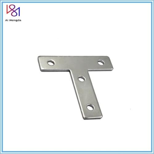 4 pcs/lot T Shape Repair Bracket Plate Corner Brace Flat 60mmx60mm For 2020 Aluminum Profile with 4 Holes