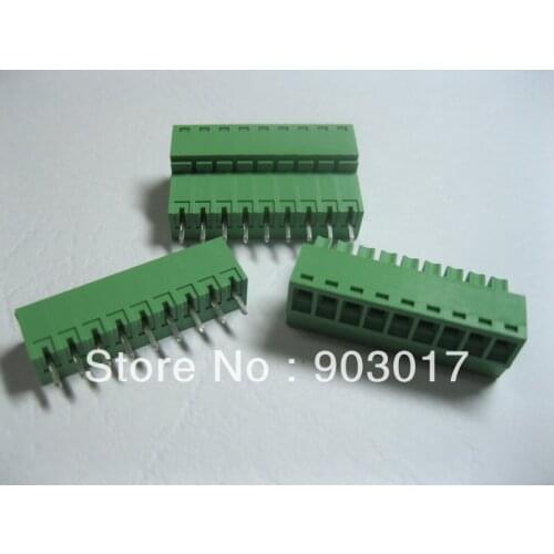 400 Pcs Per Lot 3.81mm 9 way/pin Screw Terminal Block Connector Green Pluggable Type HOT Sale High Quality