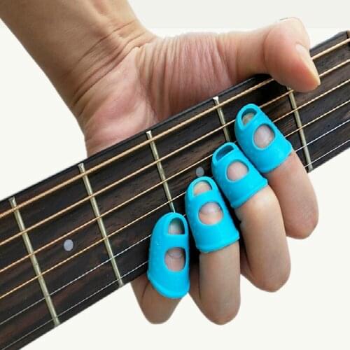 5/10Pcs Thin Celluloid Guitar Thumb Picks Finger Cap Protect Fingers for Splicing Line Pressing Elastic Ukulele Finger Hat