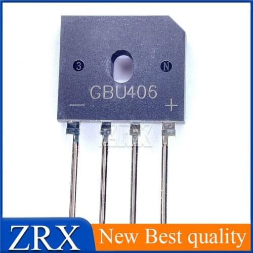5Pcs/Lot Brand new original GBU406 rectifier bridge flat bridge pile 4A / 600V