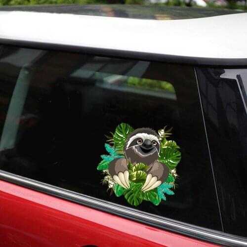 Car Stickers Decor Motorcycle Decals Lovely Sloth Decorative Accessories Creative Sunscreen Waterproof PVC,13cm*12cm