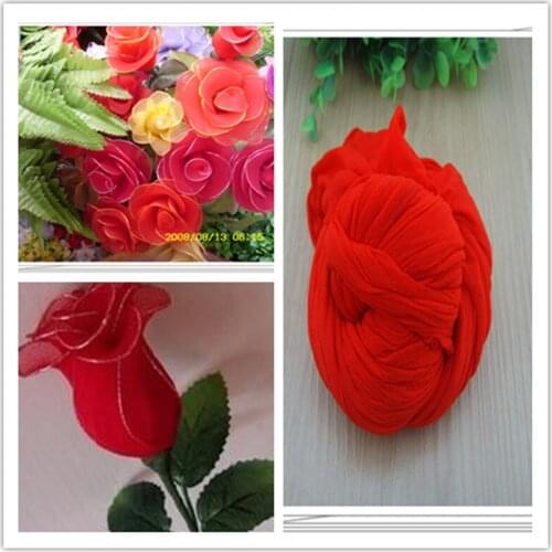 Free shipping 47 colors mix shipping or only one color ship mesh flowers,nylon stocking material/ronde flower for DIY flowers