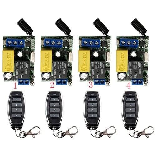 AC220V 1CH 10A RF Wireless Remote Control Relay Switch Security System Garage Doors shutters window /lamp