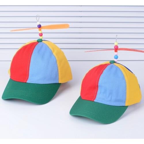 New Fashion Bamboo Dragonfly Patchwork Baseball Cap Kids Helicopter Propeller Funny Adventure Dad Hat Snapback Hat Kids Baseball