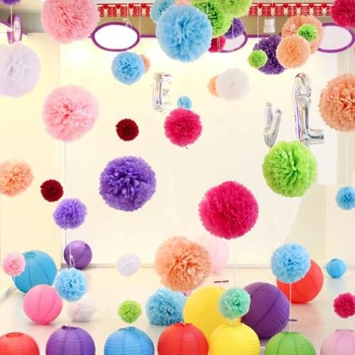 Paper Flower Ball 8 Inch Marriage Room Wedding Supplies Creative Festive & Party Decoration Room Shop Promotion Tissue Paper Pom