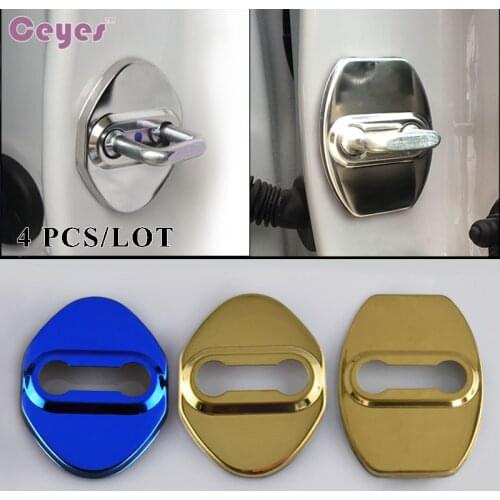 Ceyes Car Styling JDM Car Door Lock Cover DIY Case For Honda Mugen Power For Toyota Estima Harrier Alphard For TRD Car-Styling